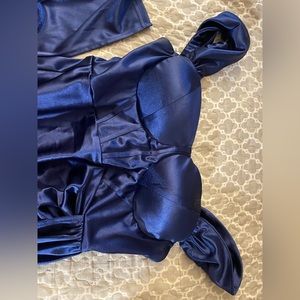 Long navy blue dress